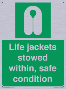 Life jackets stowed within